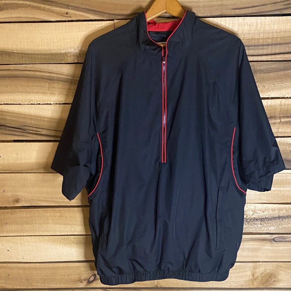 Footjoy DryJoys Tour Collection short sleeve 1/4 zip pullover wind jacket XL